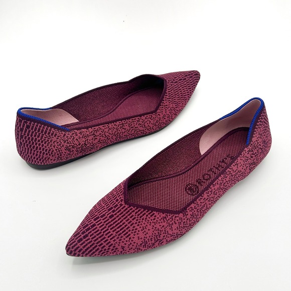 Rothys The Point Fig Phyton Pointed Toe Slip on Flats - Picture 1 of 5